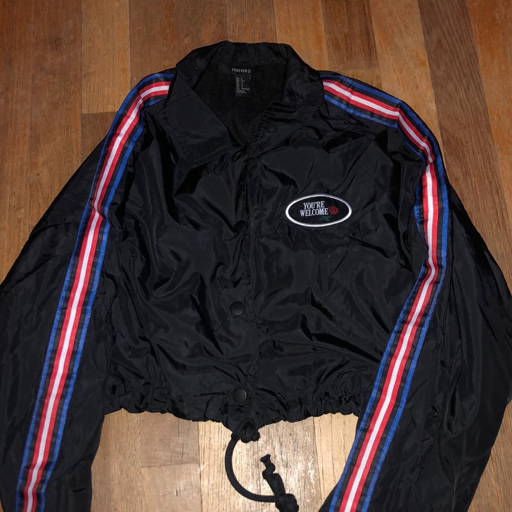 New bomber cropped jacket